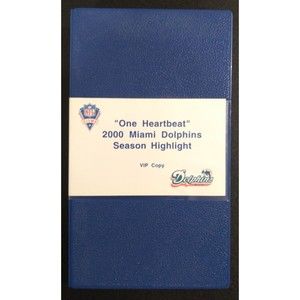 “One Heartbeat” 2000 Miami Dolphins NFL Films VIP Copy Season Highlights VHS